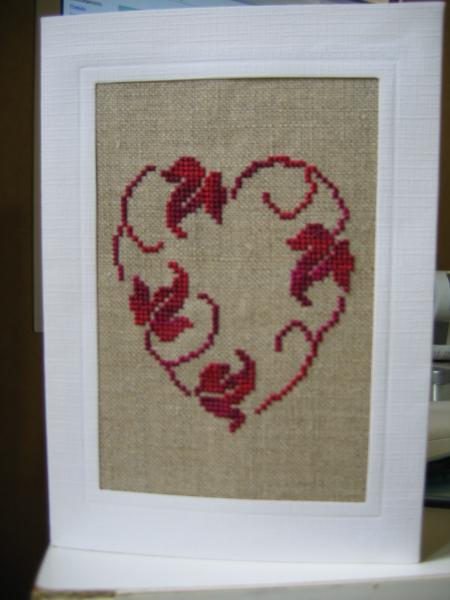 Une superbe carte brod�e par Oc�lie